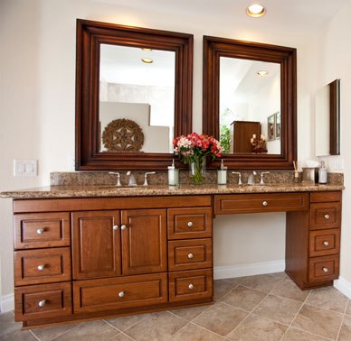 78in Makeup Sink Vanity | Custom Makeup Vanity | Solid Wood Bathroom